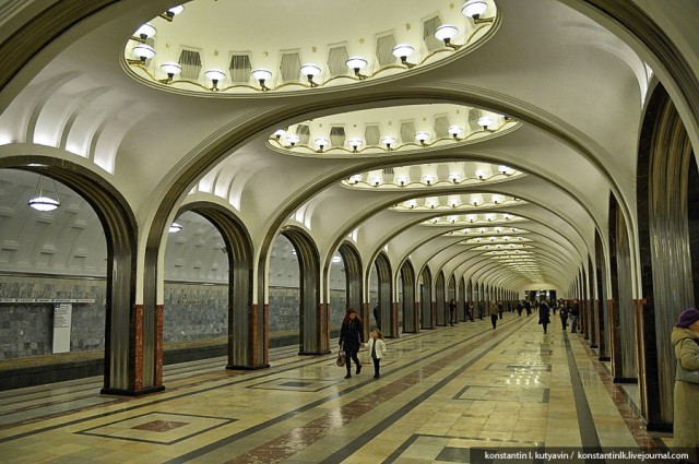 станция метро Маяковская -образец стиля Ар Деко