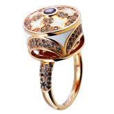 Кольцо из рыжего золота из коллекции "Ольга" R6851-9433 (772)