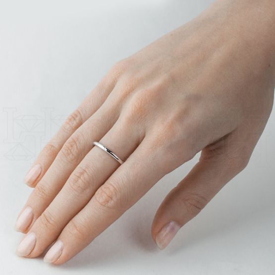 Фото - Кольцо из белого золота с бриллиантом из коллекции "Парные обручальные кольца" R7541-10346 (210)