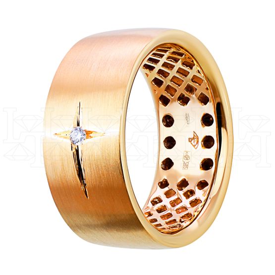 Фото - Кольцо из рыжего золота с бриллиантом R6760-9322 (775)