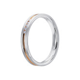 Кольцо из бело-рыжего золота с бриллиантами из коллекции "Парные обручальные кольца" R7546-13153 (210)