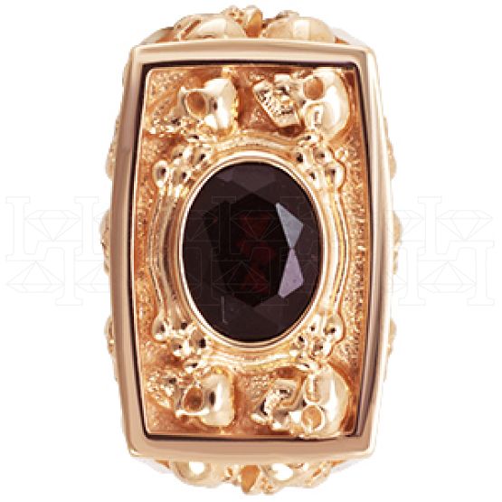Фото - Кольцо из рыжего золота с гранатом из коллекции "Талисман" R2629-3449 (331)
