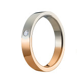 Кольцо из цветного золота с бриллиантом из коллекции "Парные обручальные кольца" R4154-4828 (210)