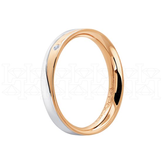 Фото - Кольцо из цветного золота с бриллиантом из коллекции "Парные обручальные кольца" R2500-13161 (210)