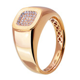 Кольцо из рыжего золота с бриллиантами R7998-11043 (784)